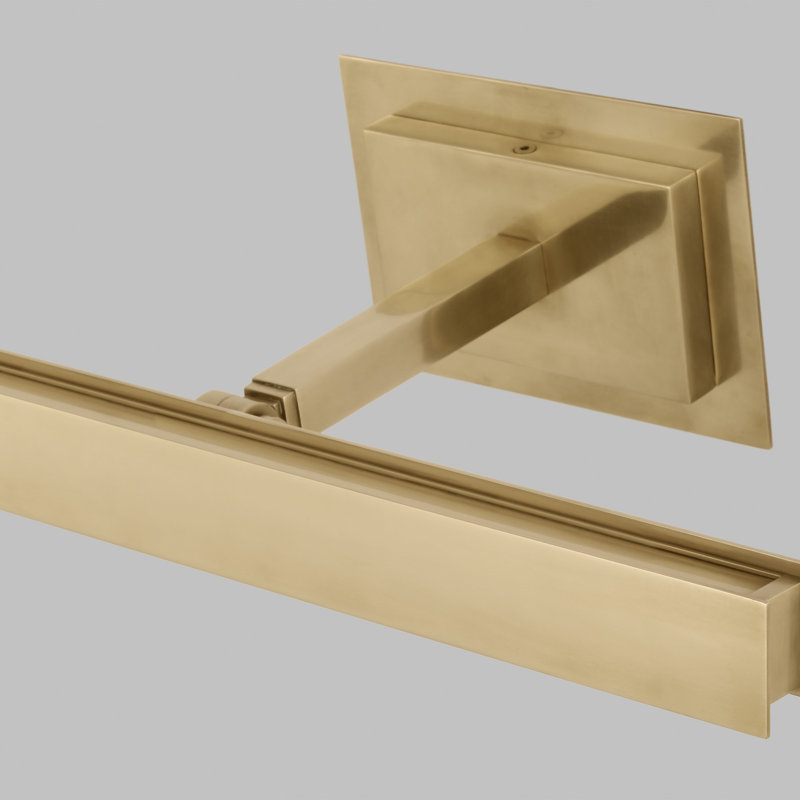 Bau Dimmable LED Wall Mounted Picture Light, Natural Brass