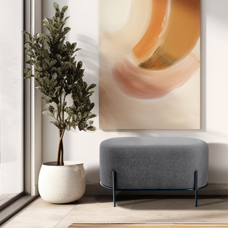 Banc Belbin, Beige, 16.73" H x 44.88" W x 14.96" D
