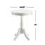 Table d'appoint ronde à piédestal, blanc