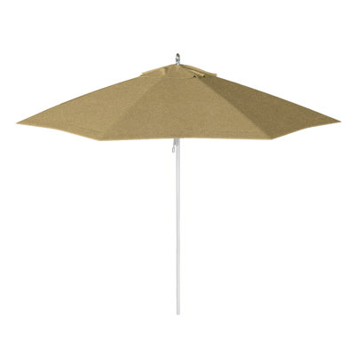 Parasol de patio blanc en aluminium 9 pi