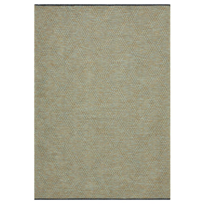 Modern Farmhouse Diamond Pattern Non-Slip Washable Rug