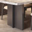 4 - Person Black Rectangular Sintered Stone + Manufactured Wood Dining Table Set-995844913