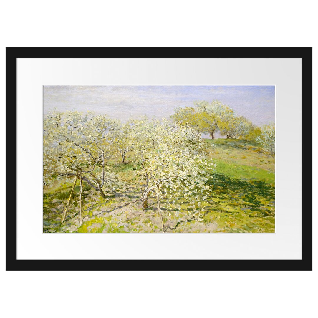 Gerahmter Kunstdruck Spring Apple Trees in Bloom von Claude Monet