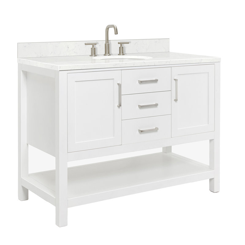 Bayhill Single Vanity, White, 54"