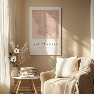Los Angeles Street Map Canvas Art Print