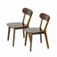 Ensemble de 2 chaises de salle à manger en bois massif naturel-1499038477