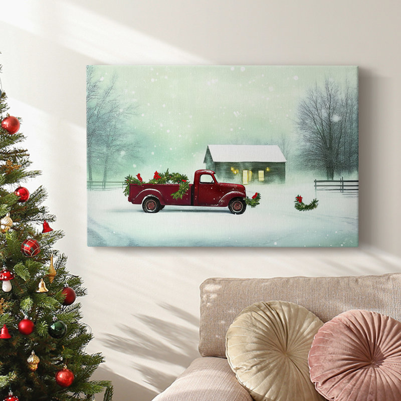 Christmas Holiday Arts - Toile tendue avec châssis, H 24 po x l 36 po