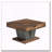 Modern Rustic Square Coffee Table with Crisscross Base Design