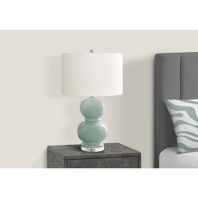 Lighting, 25"h, Ceramic, Ivory / Shade, Contemporary
