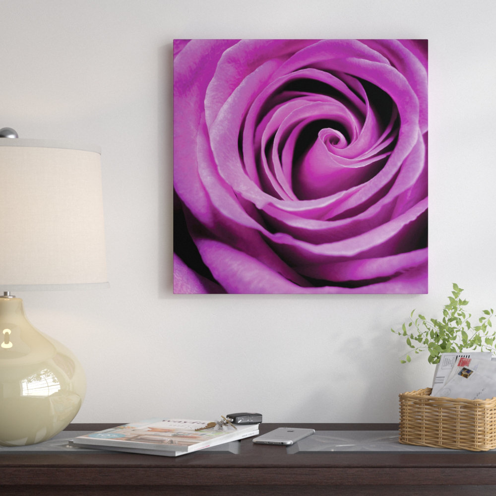 Purple Rose by PhotoINC Studio - Gallery-Wrapped Canvas Giclée Print East Urban Home Matte 