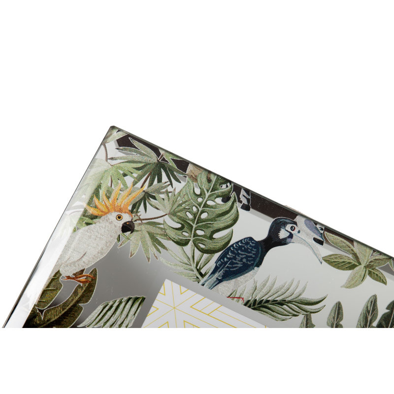 Hoadley Mirrored Glass Single Picture Frame in Natural/Green/Yellow, 23cm H x 18cm W x 2cm D