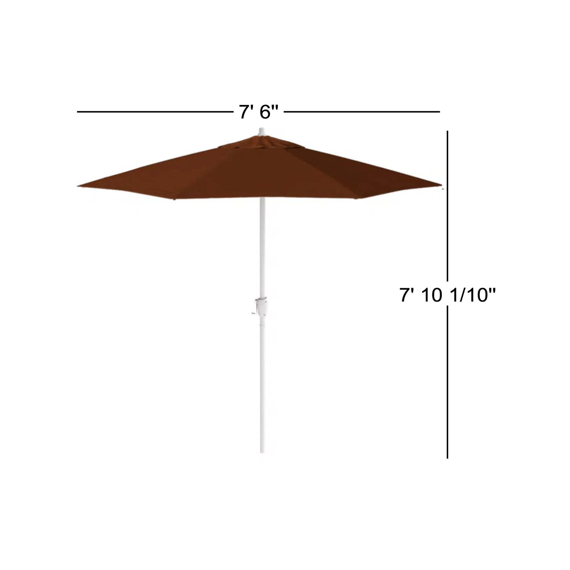 Kenne Sunbrella® Outdoor Umbrella, Canvas Terracotta Sunbrella® Canvas, 90" W x 90" D