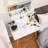 Makeup Vanity Desk With Removable Mirror And Lights, 3 Color Modes Adjustable Brightness Dressing Table, Small Vanity Table Set With 2 Drawers For Bedroom, White 31.5"
