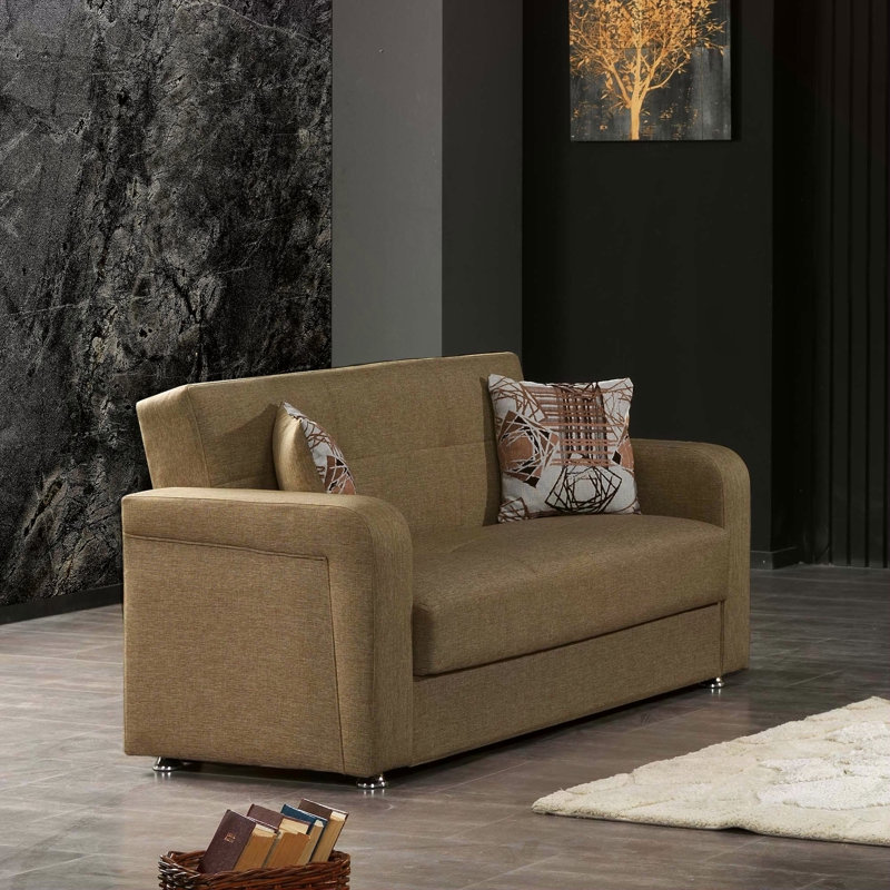 Causeuse convertible Primenest Nimbusflow avec rangement, brun, confortable et polyvalente pour tout espace, Brun