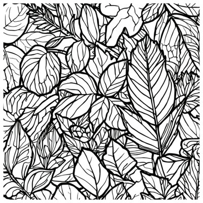 Detailed Leaf Illustration Blankets