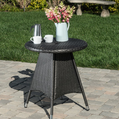 Table bistro grise de 25,9 po x 25,9 po x 29,17 po pour 2 personnes