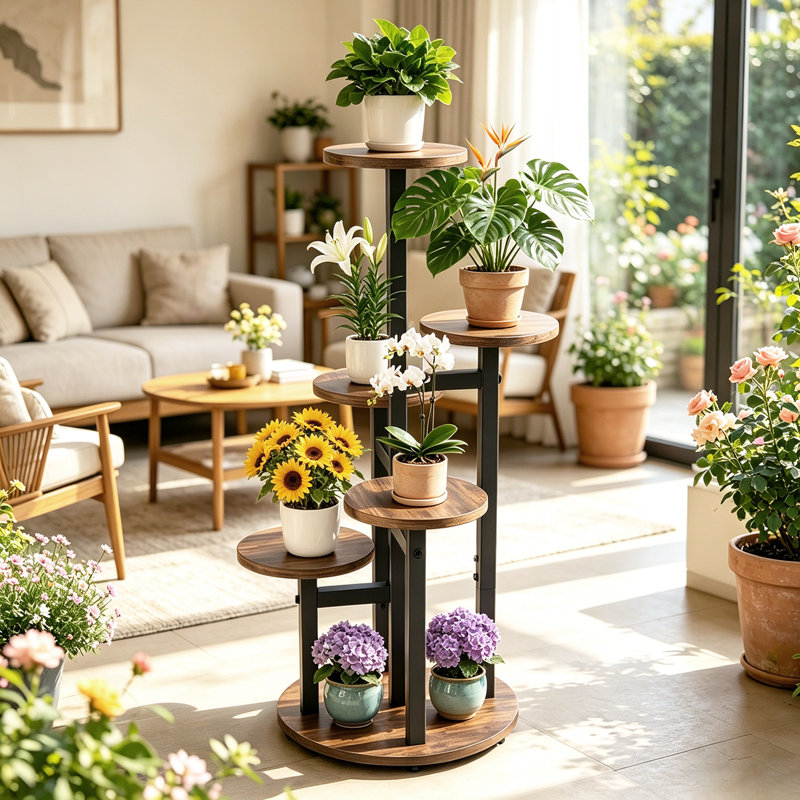 Iron Plant Stand 5 Tier Set of 58