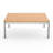 Brothir 39.4'' Wood Top Square Coffee Table with Stainless Steel Base 3 Min to Assemble-342531894