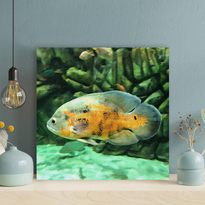 " Oscar Fish " Painting Print, 32" H x 32" W