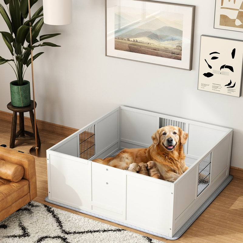 Boîte de survie pour chiens de grande race - panneaux d'entrée amovibles, l 47,2 po x L 48,8 po H 18,9 po, respirant, facile à assembler