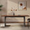 Simple dining table rectangular solid wood