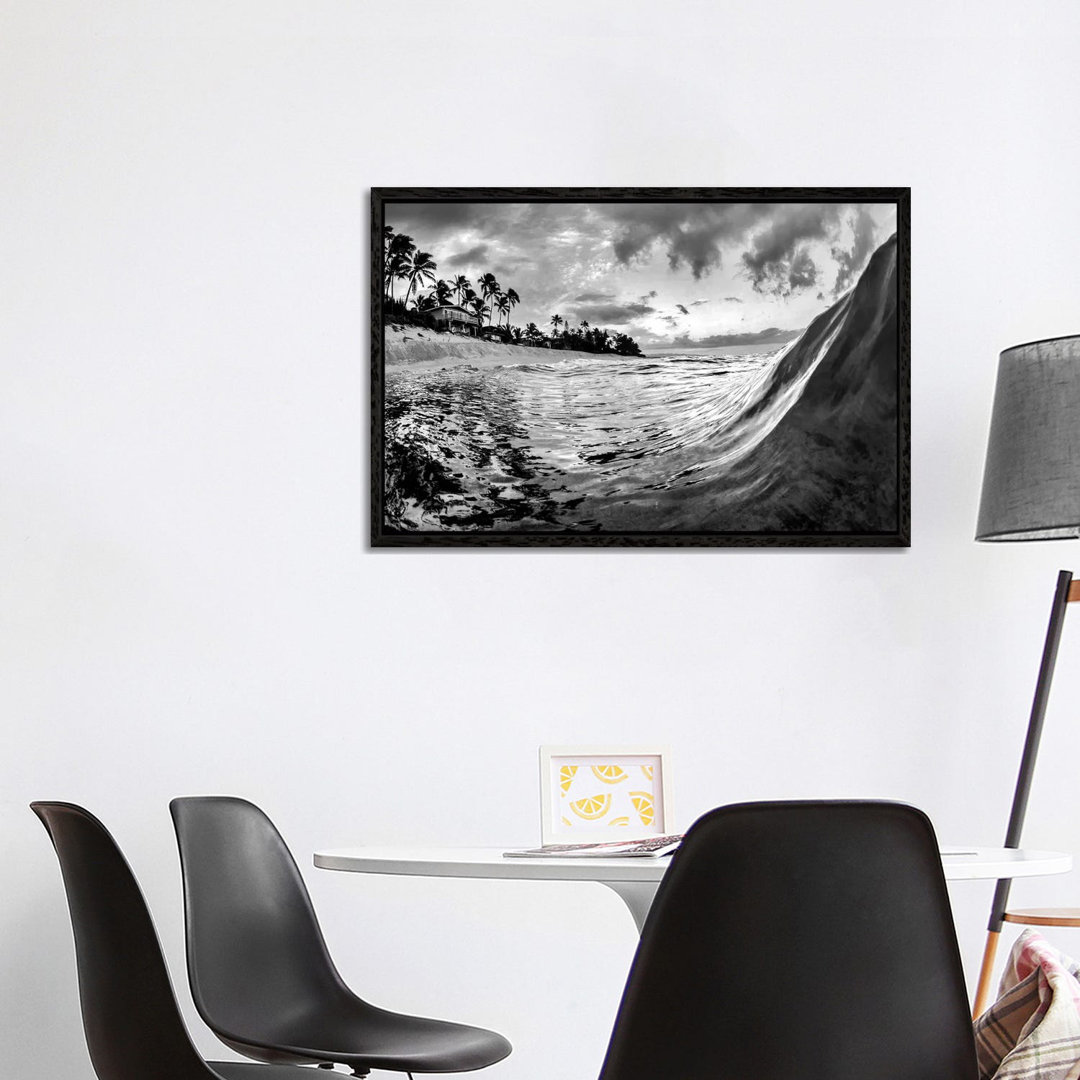 Steep Approach Black And White von Sean Davey - Galerie-umwickelte Leinwand Giclée auf Leinwand