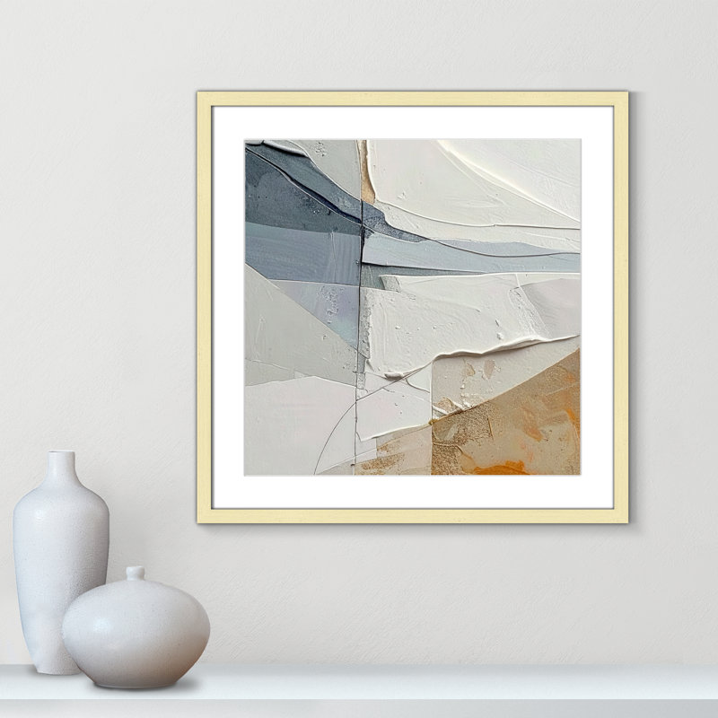 «Plastered IV» par Alonza Saunders, Matted Print, Matte Gold, 23.5'' W x 23.5'' H