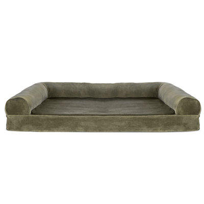 Quilted Orthopedic Bolster Sofa Pet Bed