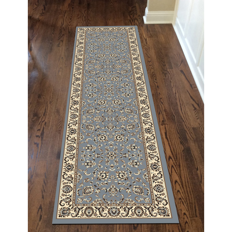 Weiser Grey/Blue Traditional Oriental Area Rug, Runner 2'2" x 7'7"