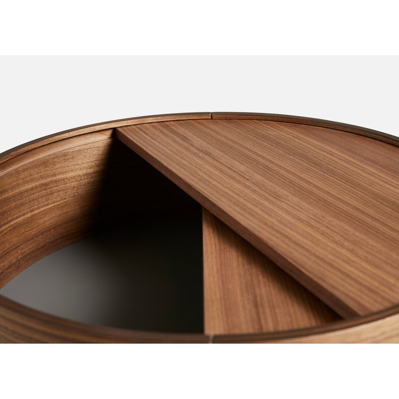 Arc Side Table, Matte Lacquered Walnut