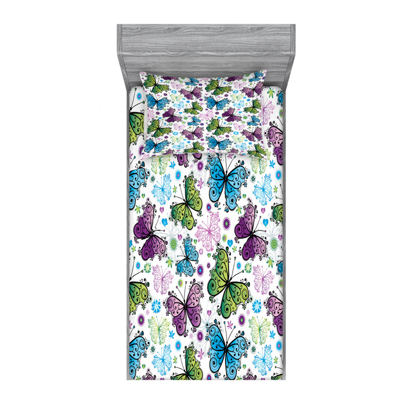 Microfiber Sheet Set, Twin Sheet Set with Fitted Sheet