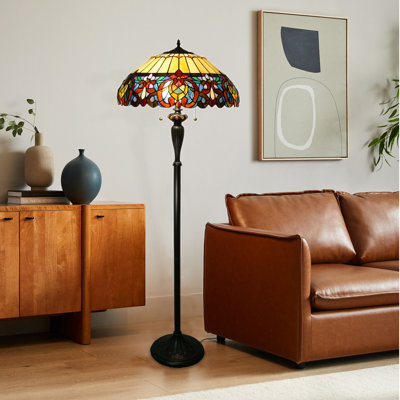 Fine Art Lighting Tiffany Style Stained Glass 62" Floor Lamp