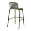 Tabouret de bar d'extérieur empilable Allenhurst avec dossier, vert foncé-900781669