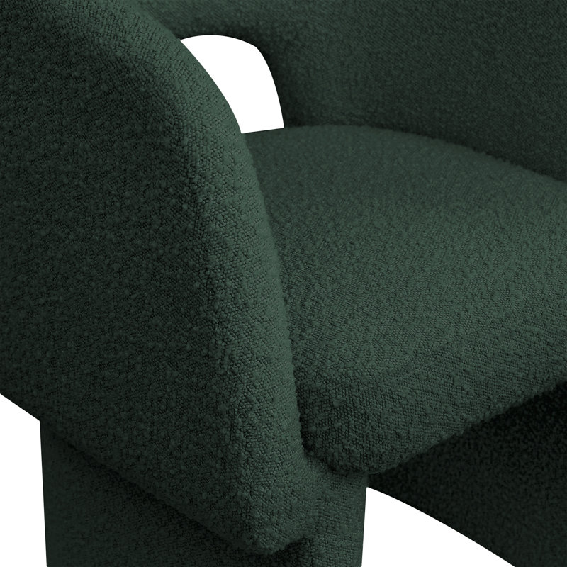 Chaise Ixchel, Tissu bouclé vert