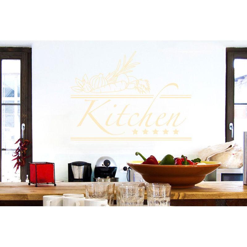 Food & Beverage Non-Wall Damaging Wall Decal, Beige, Medium