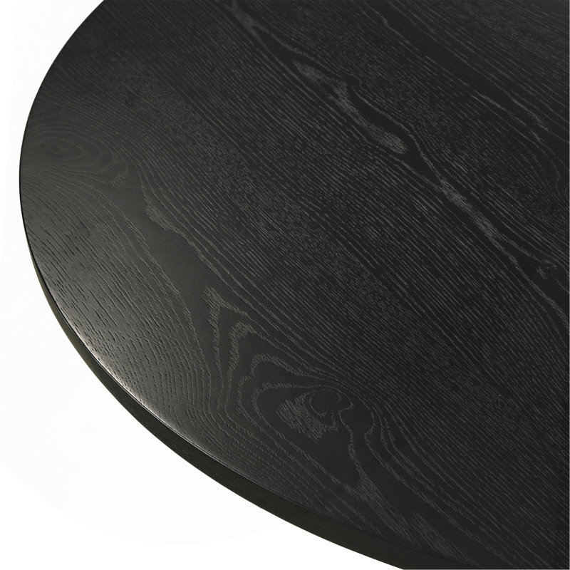 Table de salle à manger ronde 48 "Roundhill Furniture Rocco, ébène