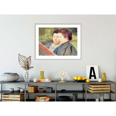 «Femmes lisant» par Mary Cassatt, impression giclée sur cadre