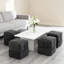 Repose-pieds repose-pieds doux et confortable avec repose-pieds en velours côtelé (gris)-1176630548