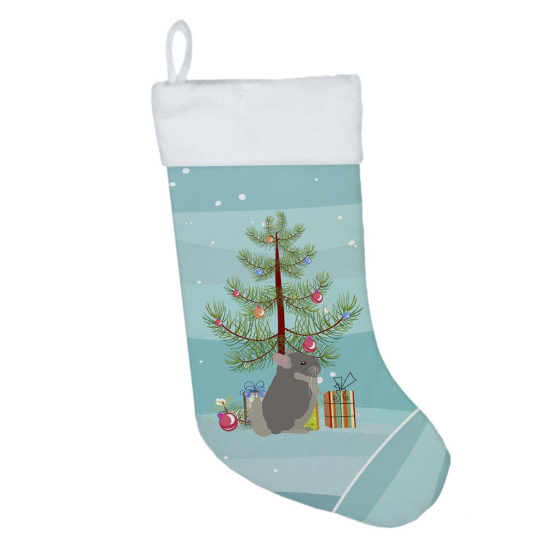 Beige Wellman Chinchilla Merry Christmas Stocking