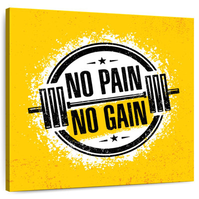 No Pain No Gain Typography
