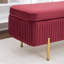 Banc de rangement rembourré en velours Miajah-216298511