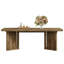 Table basse de 47 po en bois avec pieds triangulaires, centre de table rectangulaire rustique