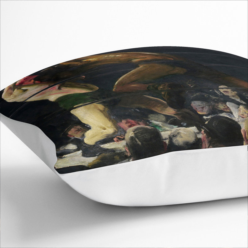 Both Members Of This Club Square Throw Cushion, 40cm H x 40cm W x 15cm D, White