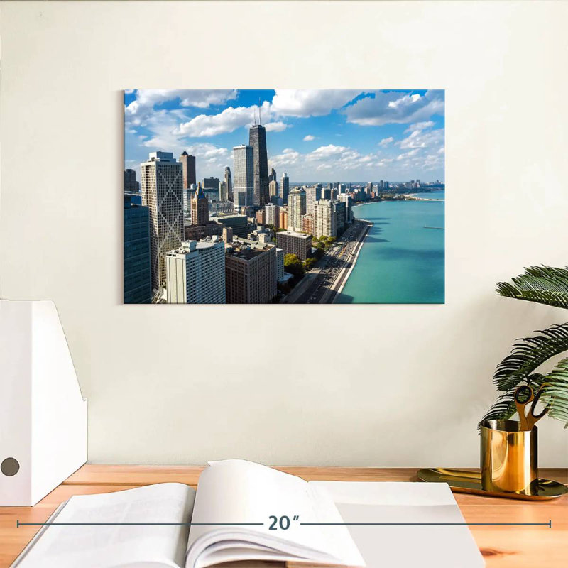 Ravi, Chicago, front de mer, horizon, H 8 po x l 12 po