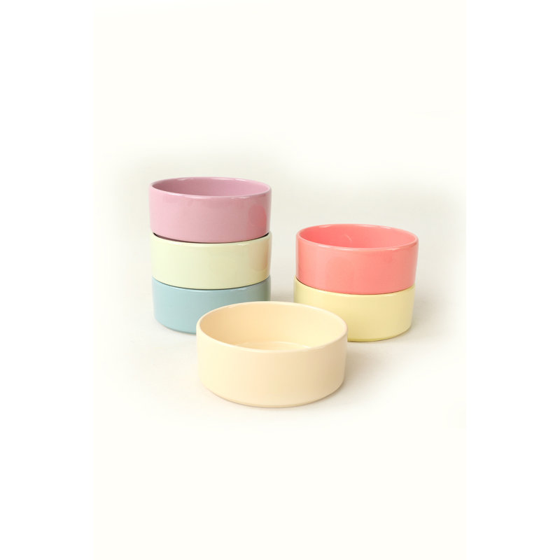 Durable Ceramic Bowl Set (6 Pieces), 5.5 in Diameter, 17.6 fl oz Capacity | 100% Ceramic Stoneware, Antibacterial, Easy Clean, Thermal Shock Resistant | Dishwasher & Microwave Safe, Perfect for Daily Use