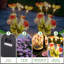 Ensemble de 2 lampes solaires oscillantes pour jardin, 7 têtes en forme de lotus violet enneigé et 3 décorations papillon colorées, lumière chaude, étanche IP65, autonomie de 10 à 12 heures, idéales pour les mariages, les fêtes et les cadeaux.