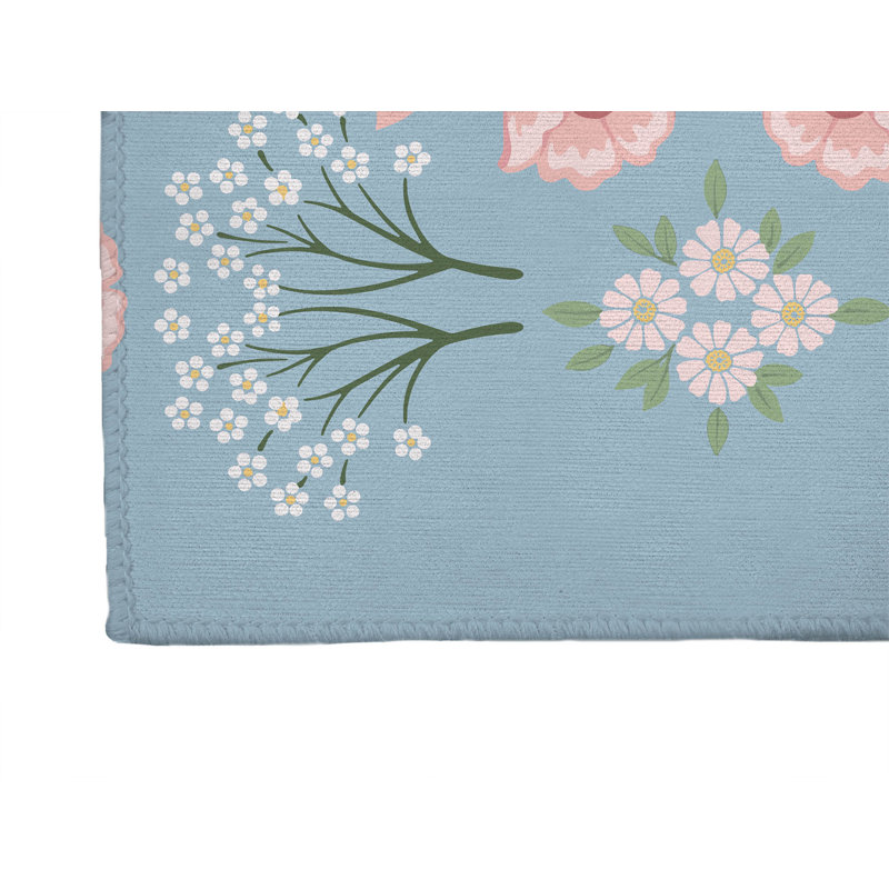 May Flowers Outdoor Rug, Runner 2'6" x 8'