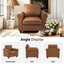 Chaise avec accoudoirs roulés en similicuir de 37 po Carter-1622682193
