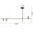 3 - Light Kitchen Island Empire Chandelier
