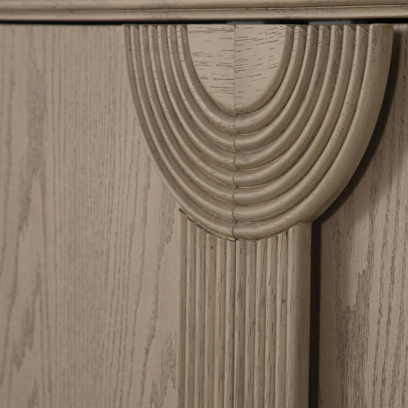 Areo Sideboard - Black, 34.25" H x 86" W x 16" D, Brown